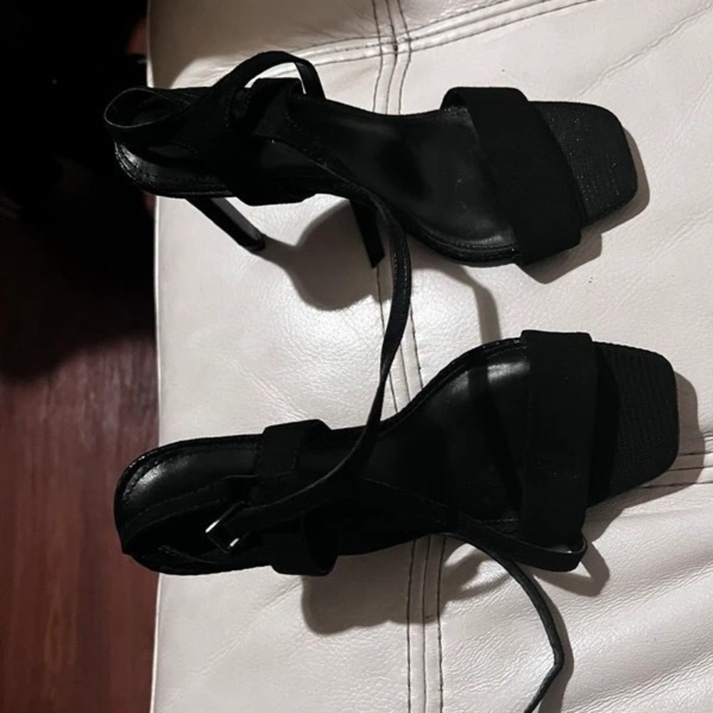 Next Elegant Black Heeled Sandals
